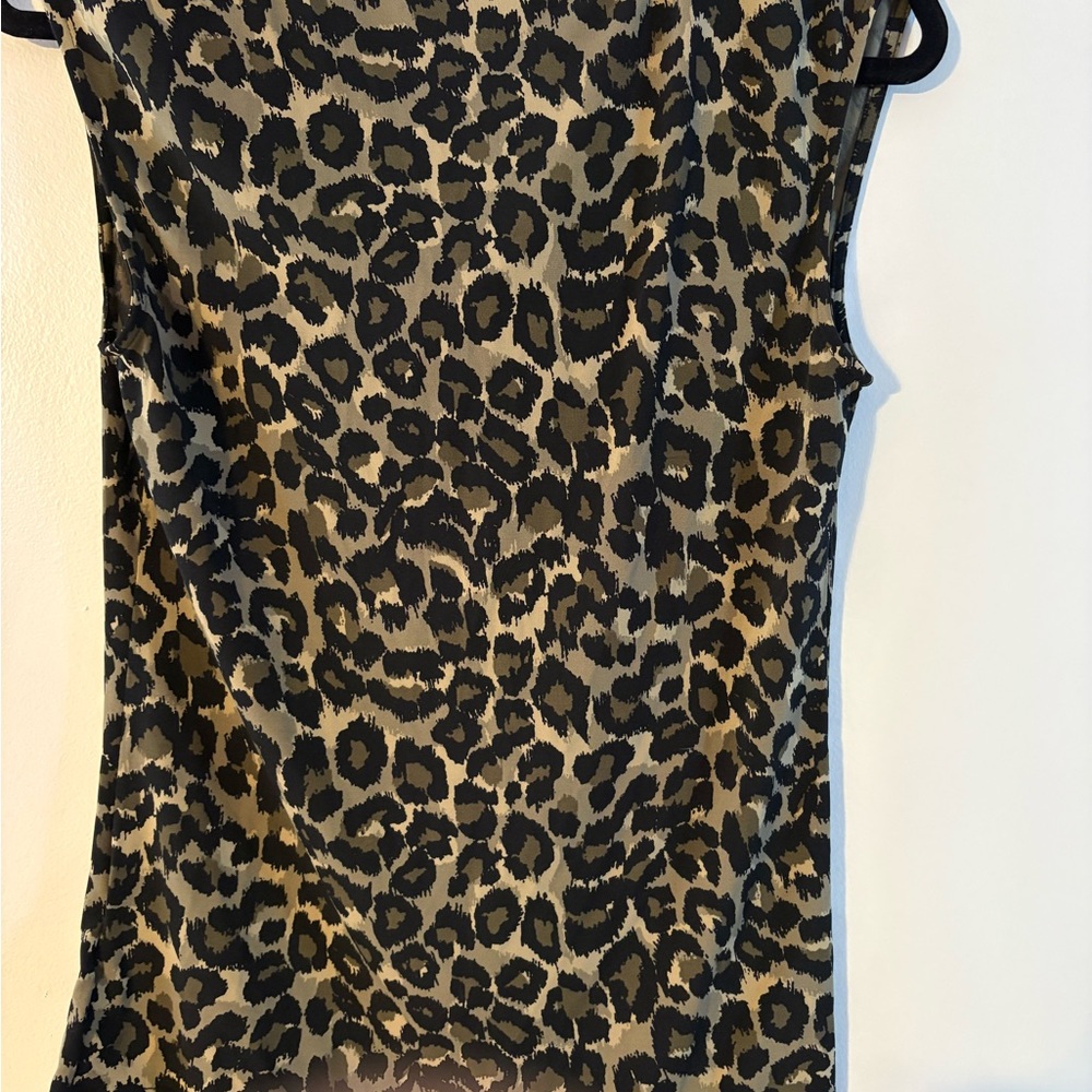 Michael Kors Leopard Print Cowl Neck Top - Picture 4 of 4
